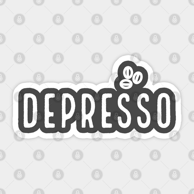 Depresso Sticker by Bakr